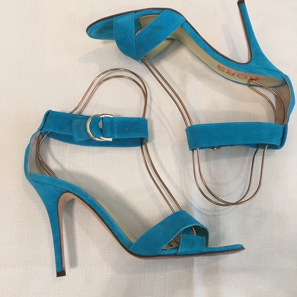 👠MICHAEL KORS TEAL SUEDE LASSO LAGOON SPORT SUE SANDLE – 9 ½ - Picture 4 of 9